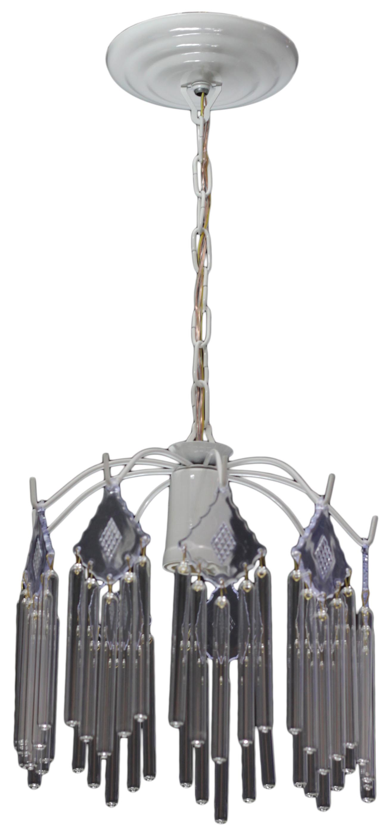 Lustre Aranha Branco Com 45 Ampolas