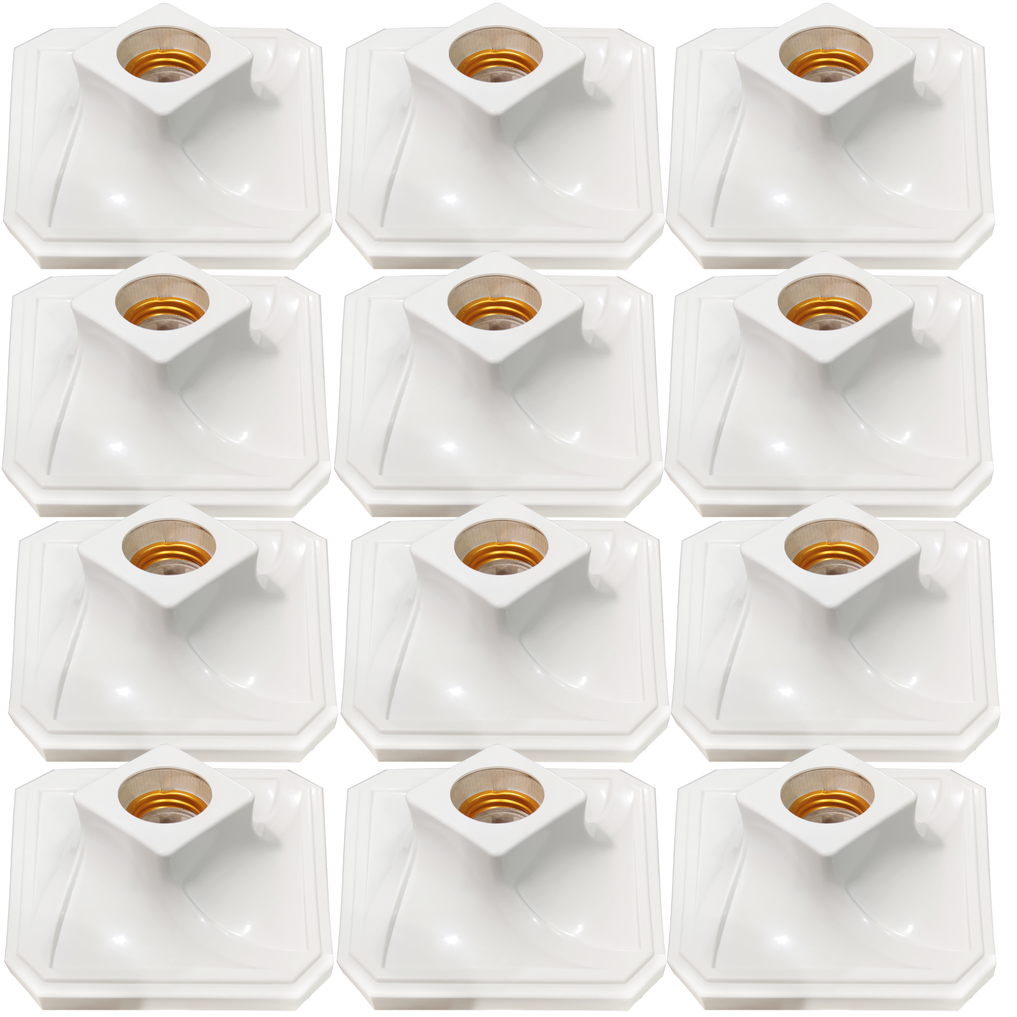 PL Luxo Quadrado Branco Com 12 Unidades                                                             