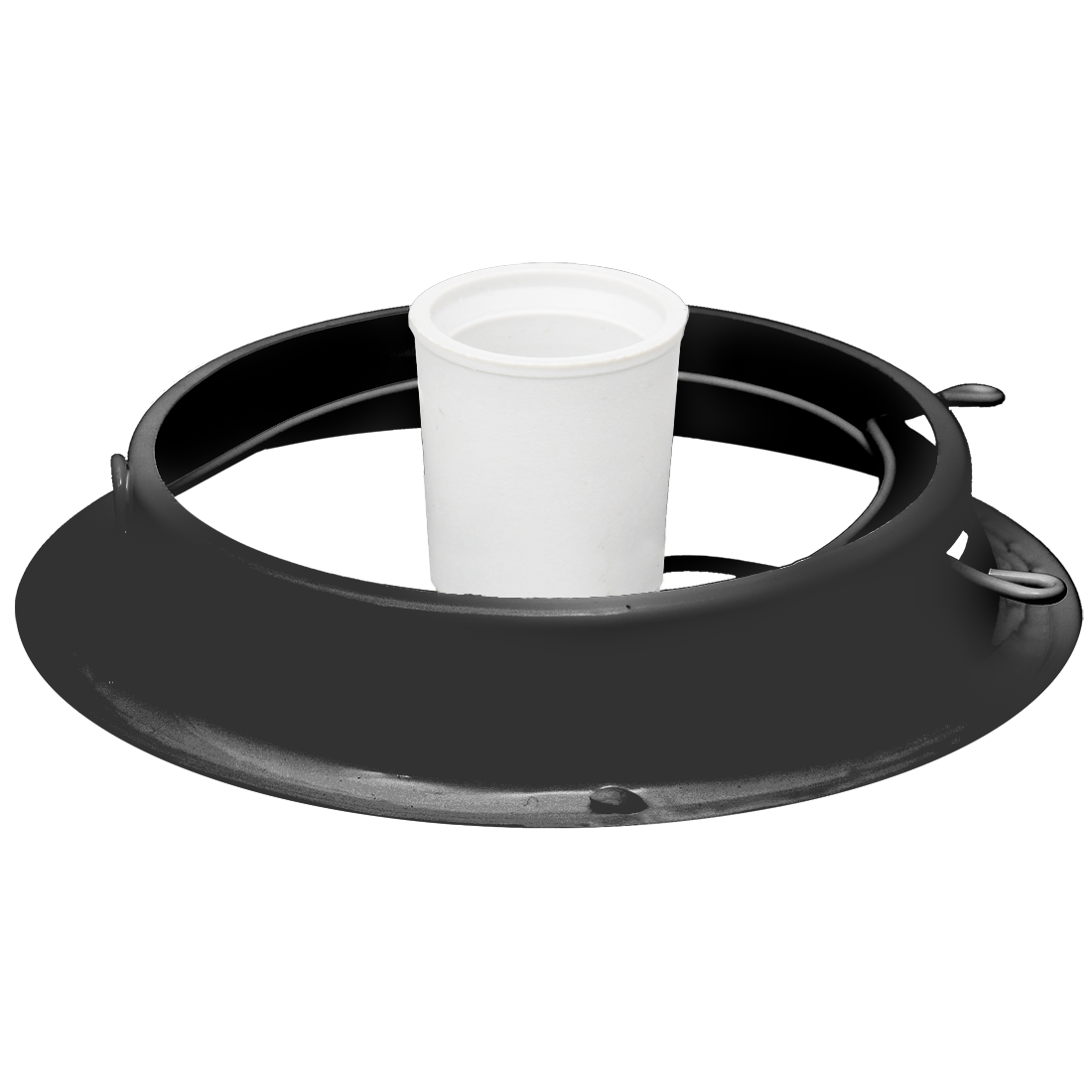 Plafonier Preto Aluminio Com Receptaculo