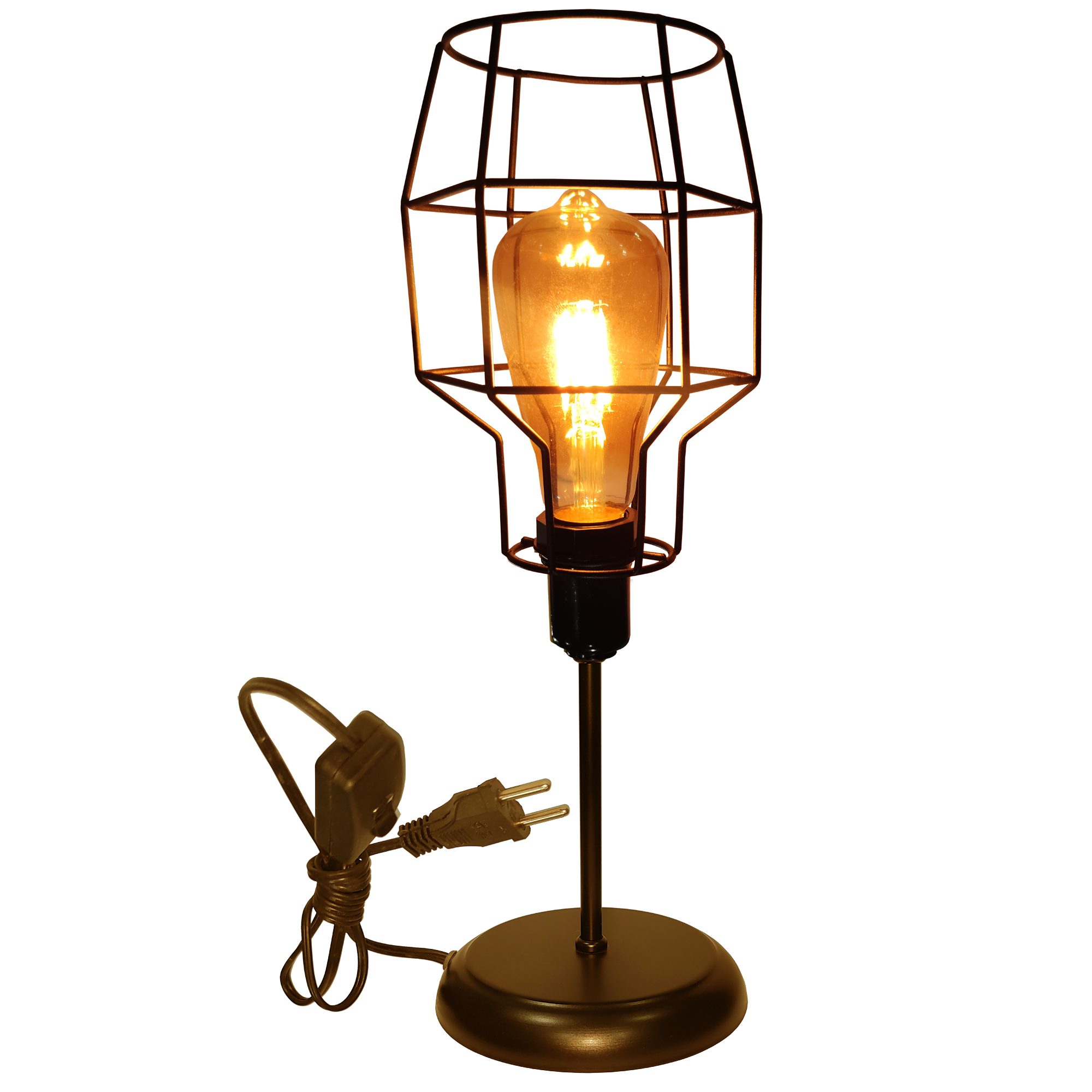 Abajur Classico Aramado Granada Preto                                                               