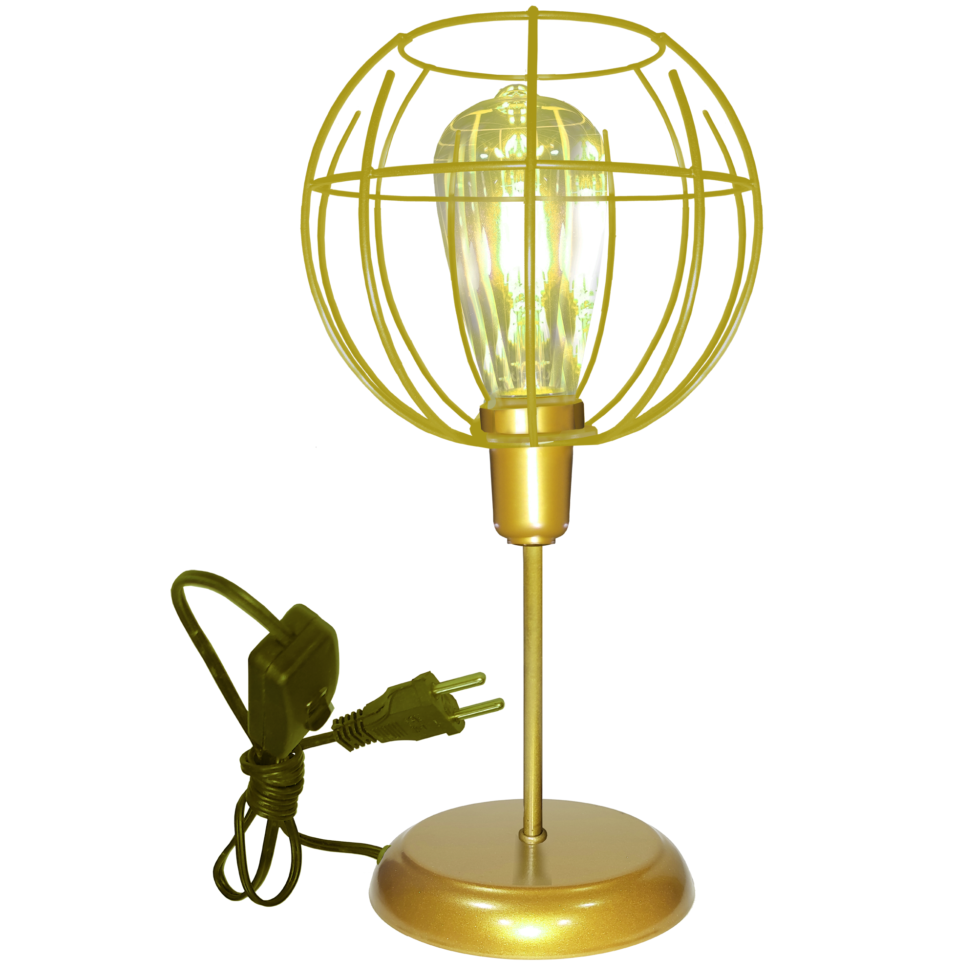 Abajur Classico Aramado Spider Dourado                                                              