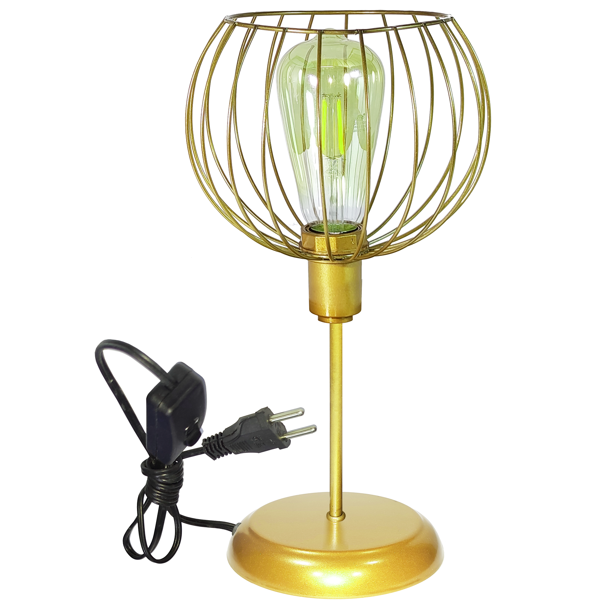 Abajur Classico Aramado tangerine Dourado                                                           