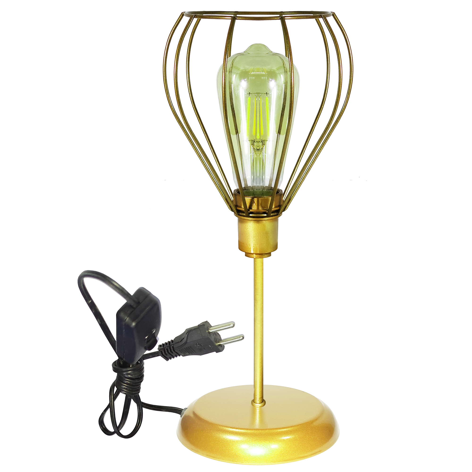 Abajur Classico Aramado Teardrop Dourado                                                            