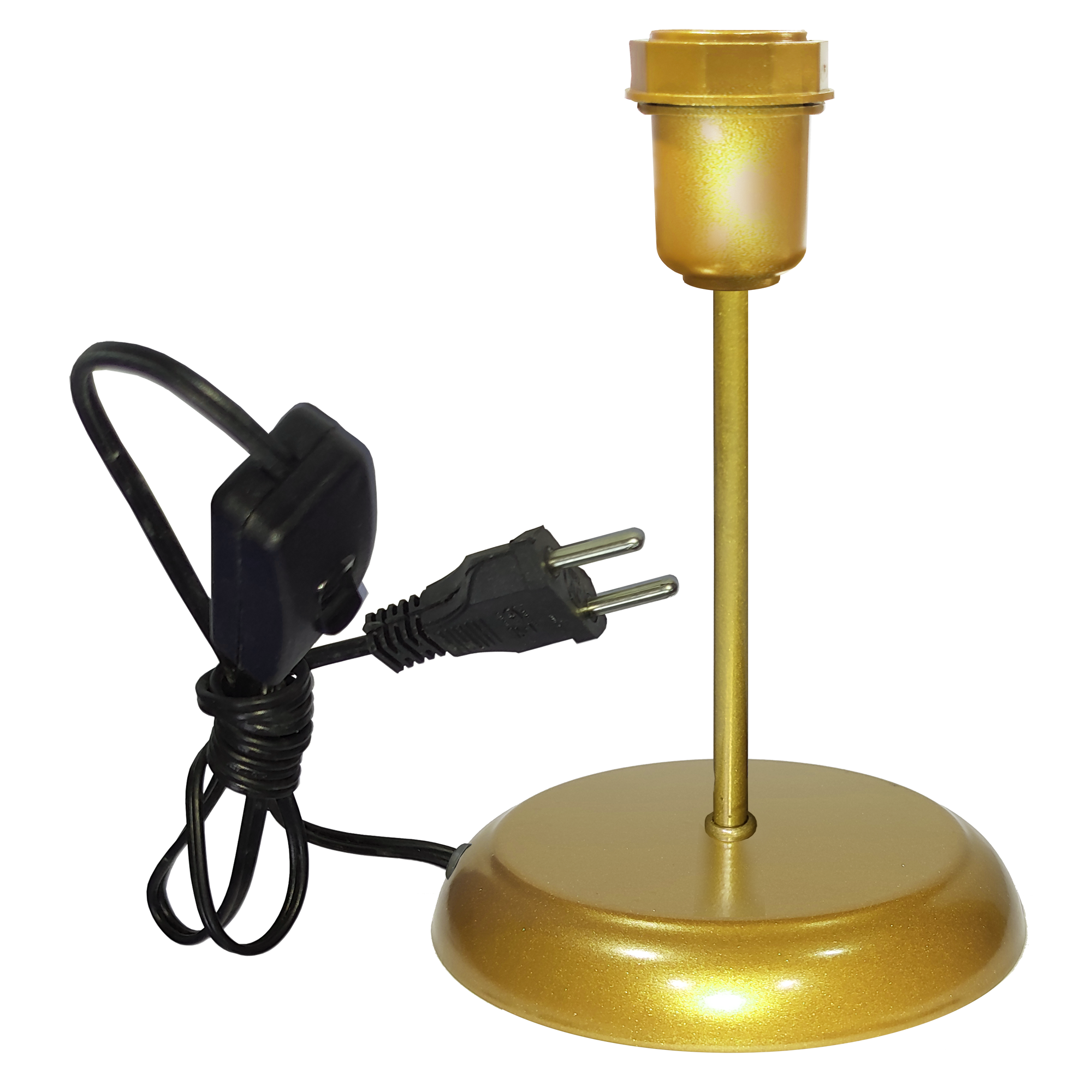 Abajur Classico Sem Aramado Dourado Com Soquete Para Cupula                                         