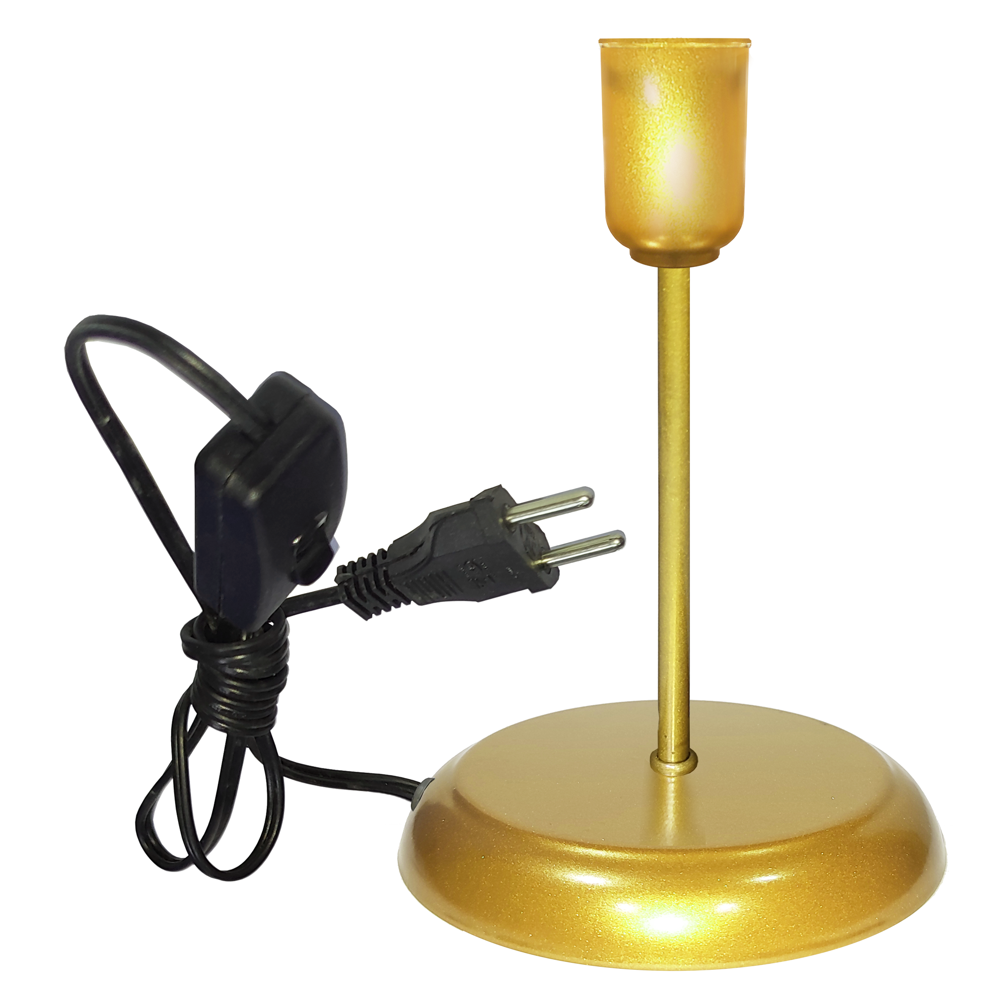 Abajur Classico Sem Aramado Dourado Soquete Liso                                                    