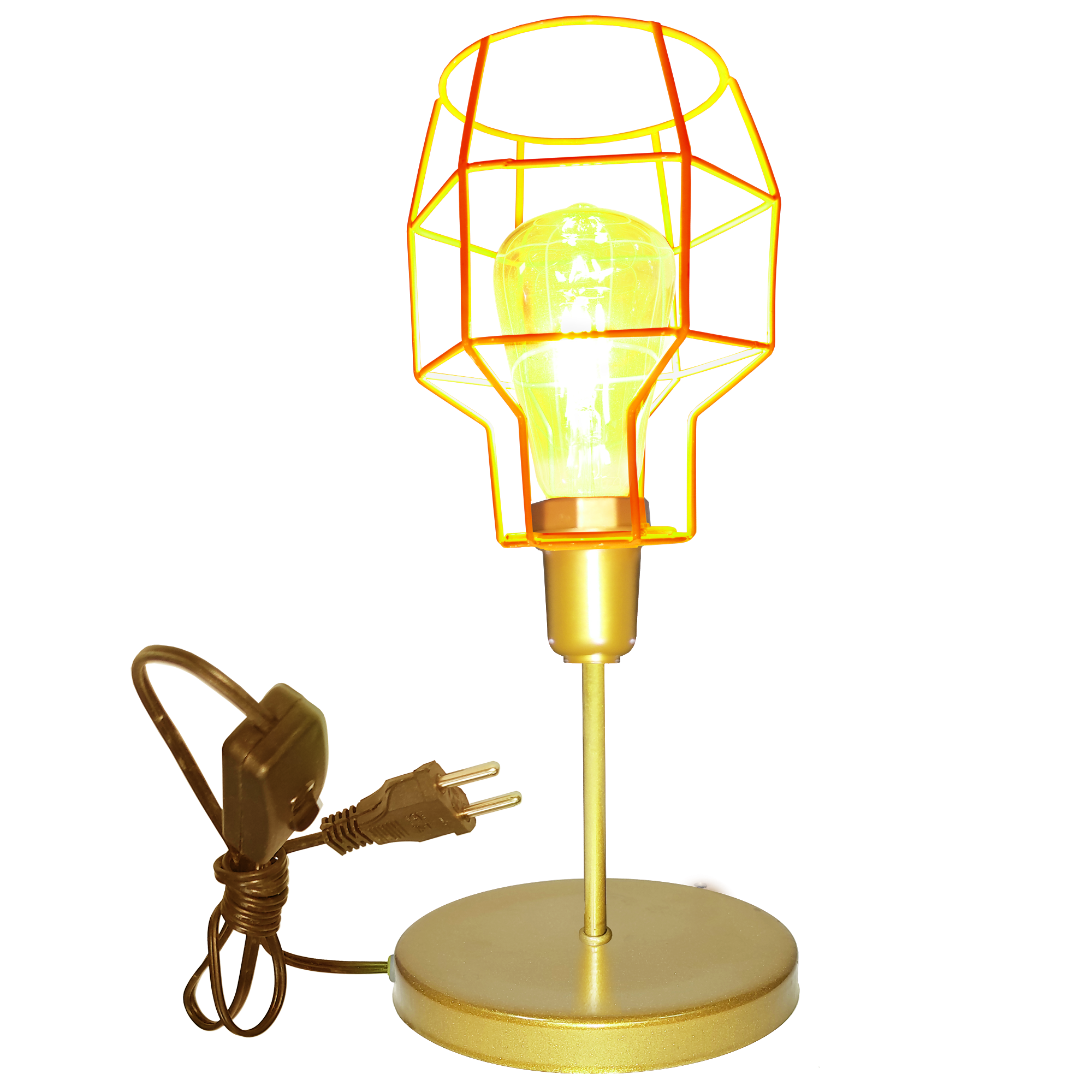 Abajur Mini Aramado Granada Dourado                                                                 