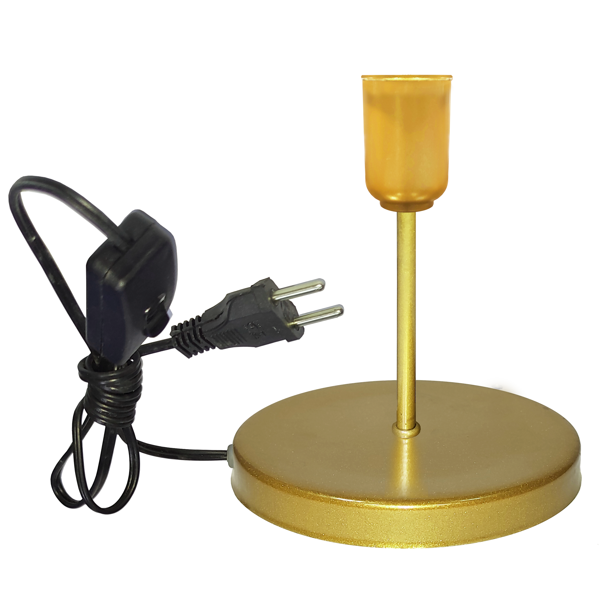 Abajur Mini Sem Aramado Dourado Soquete Liso                                                        