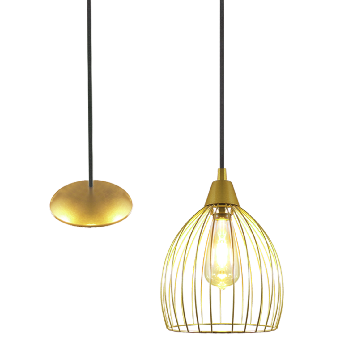 Pendente Aramado Balloon Dourado                                                                    