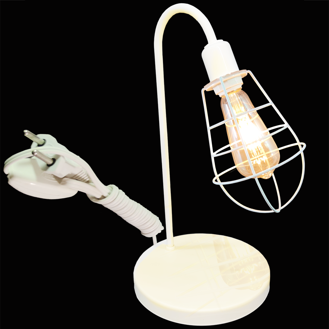 Abajur de Quarto Lumin�ria Industrial Aramado Lampshape Branca