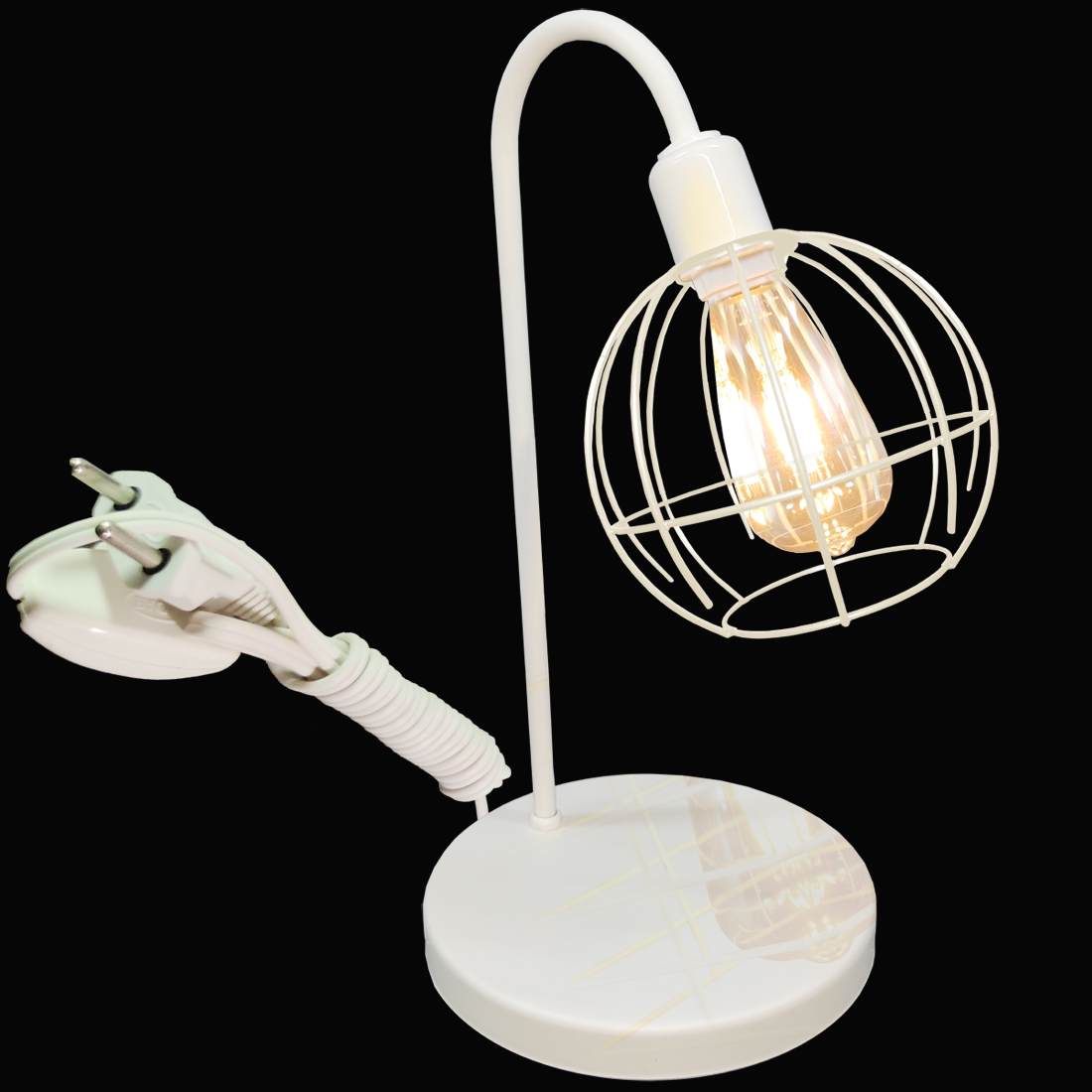 Lumin�ria de Mesa Aramado Spider Branca                                                             