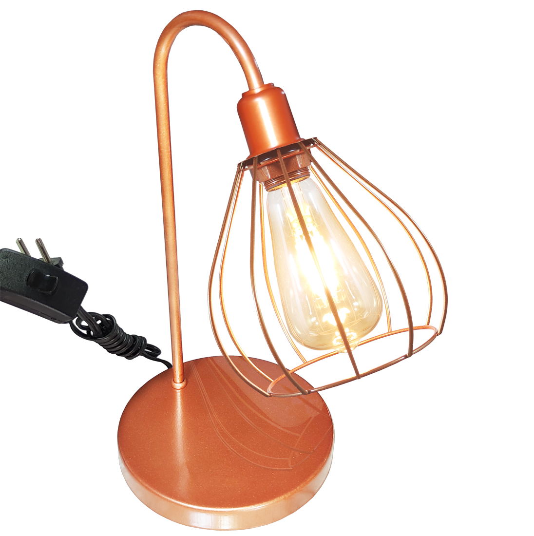 Lumin�ria de Mesa Aramado Teardrop Cobre                                                            