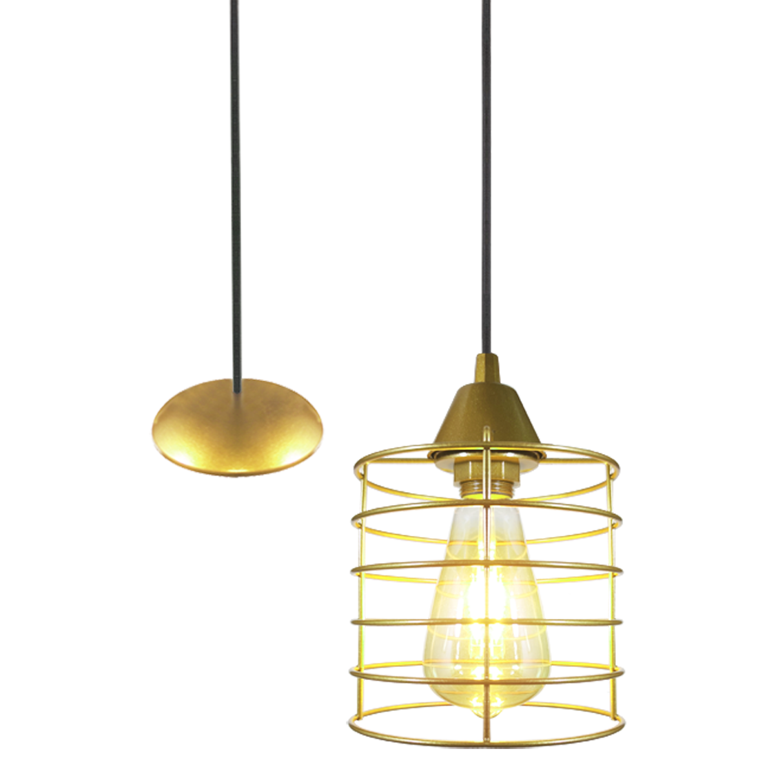 Pendente Aramado Chochin Dourado                                                                    