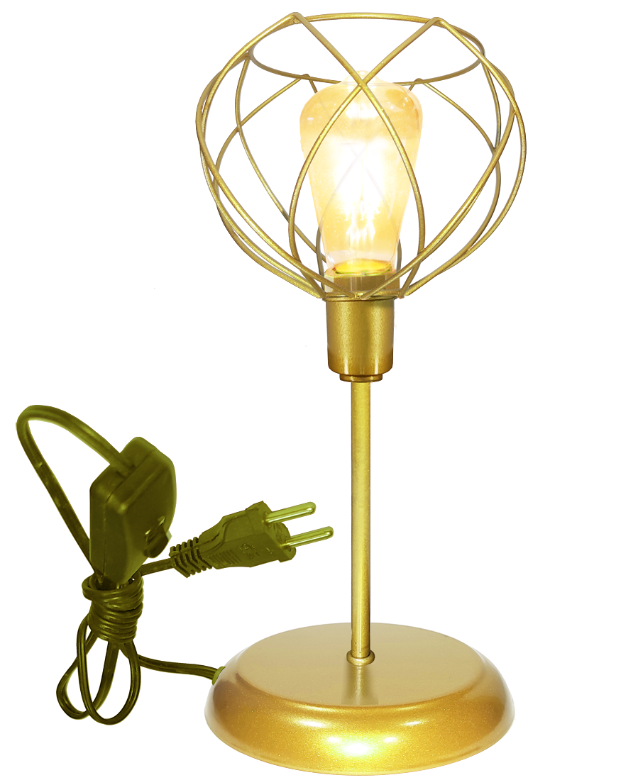 Abajur Classico Aramado Crown Dourado                                                               