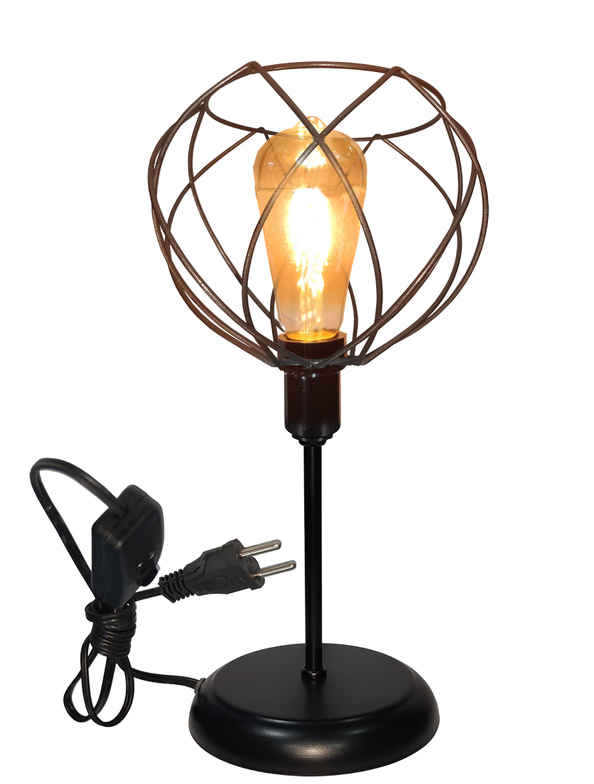 Abajur Classico Aramado Crown Preto                                                                 