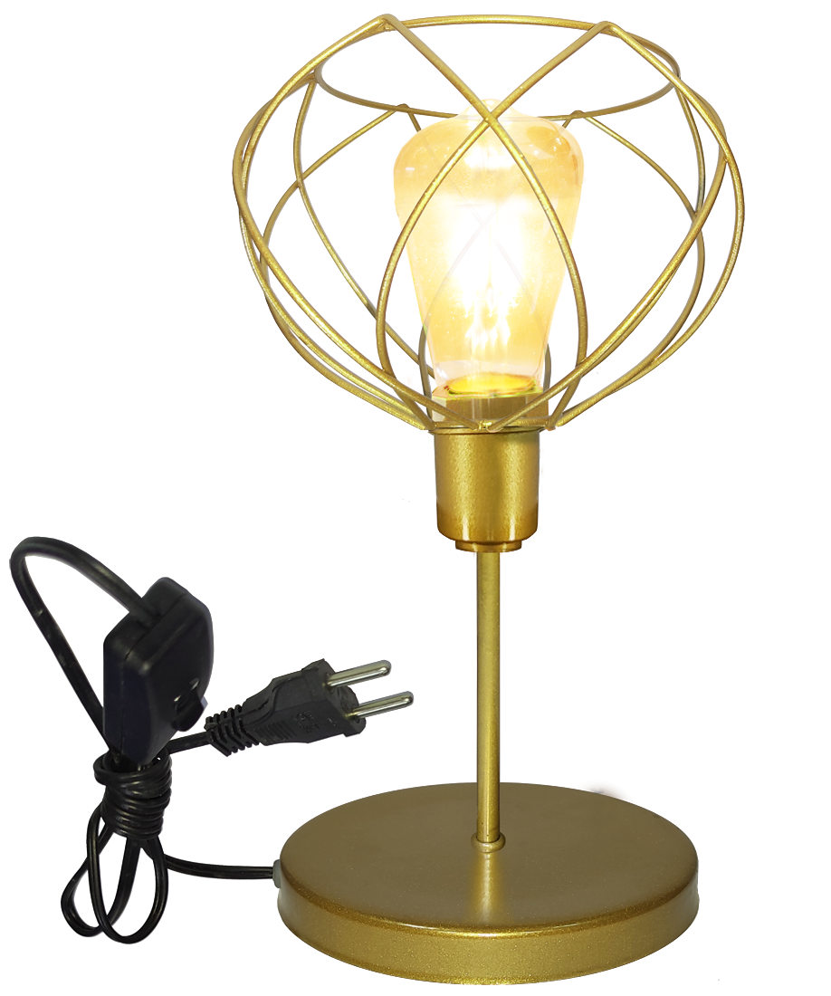 Abajur Mini Aramado Crown Dourado                                                                   