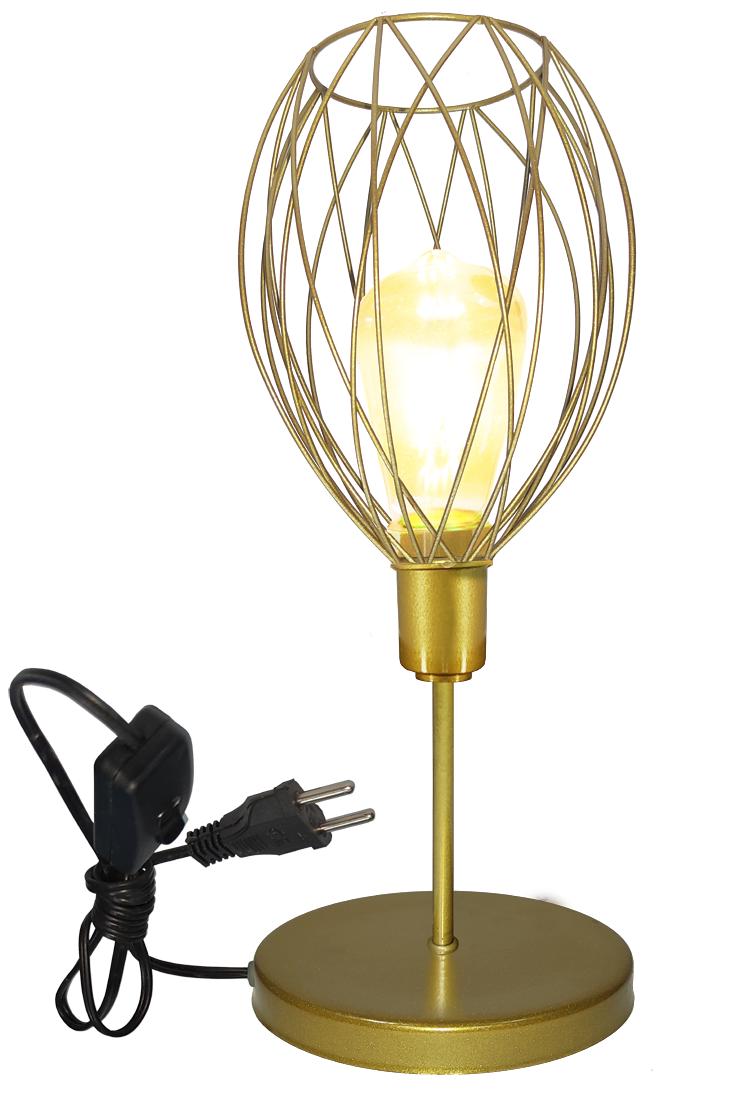 Abajur Mini Aramado Nest Dourado                                                                    