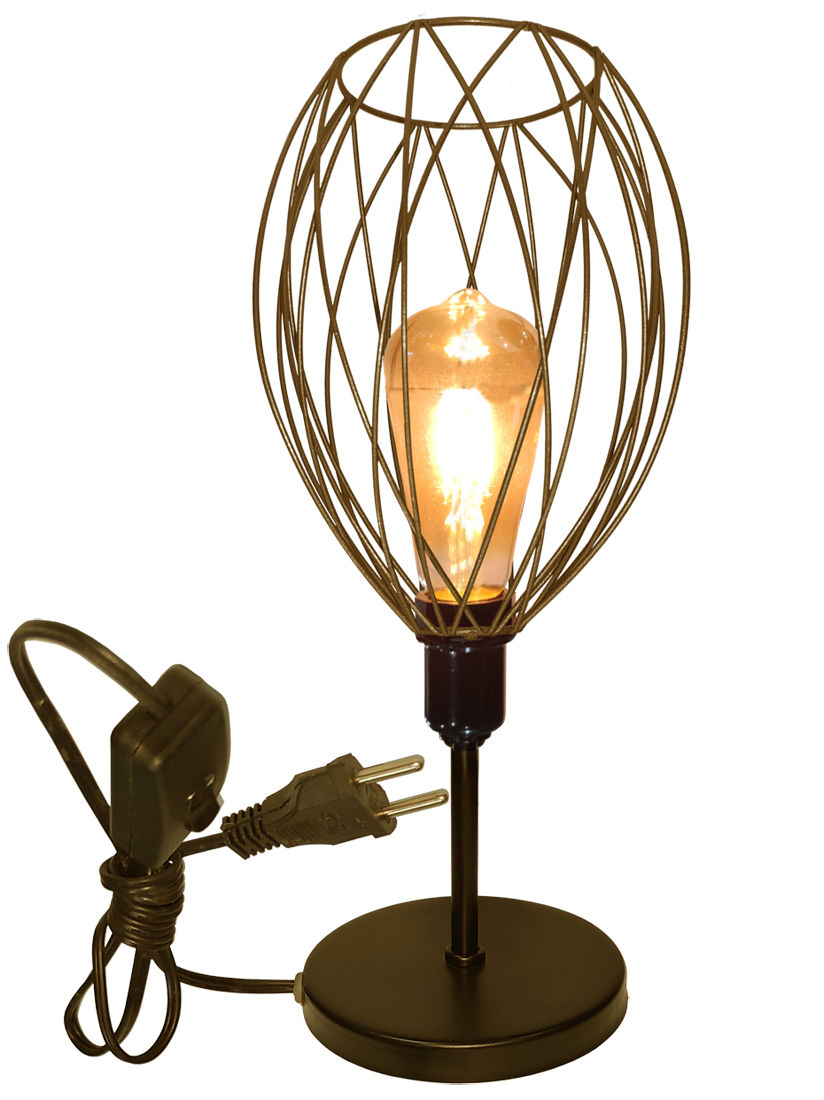 Abajur Mini Aramado Nest Preto                                                                      