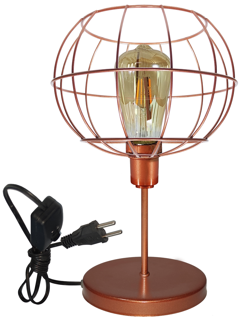 Abajur Mini Aramado tangerine 2 Cobre                                                               