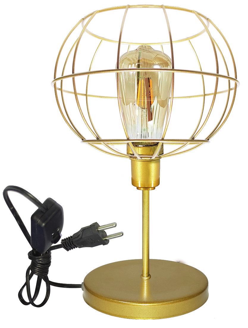 Abajur Mini Aramado tangerine 2 Dourado                                                             