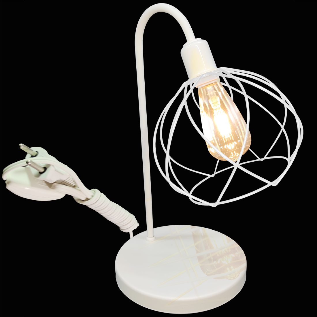 Lumin�ria de Mesa Aramado Crown Branco                                                              