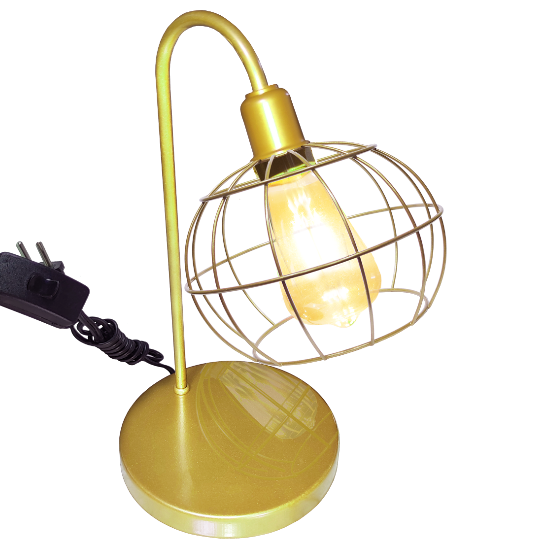 Lumin�ria de Mesa Aramado Tangerine 2 Dourado                                                       