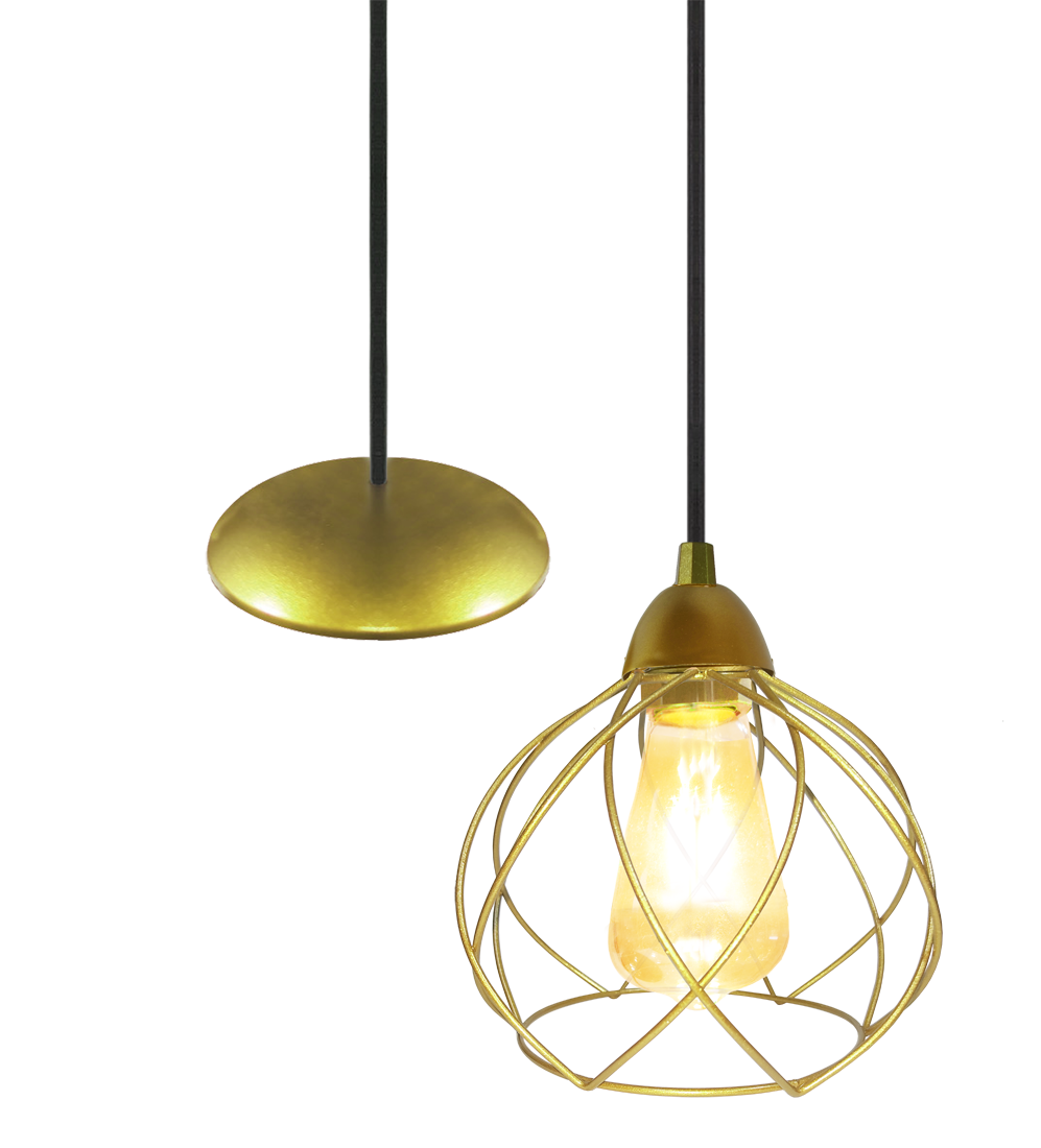 Pendente Aramado Crown Dourado                                                                      