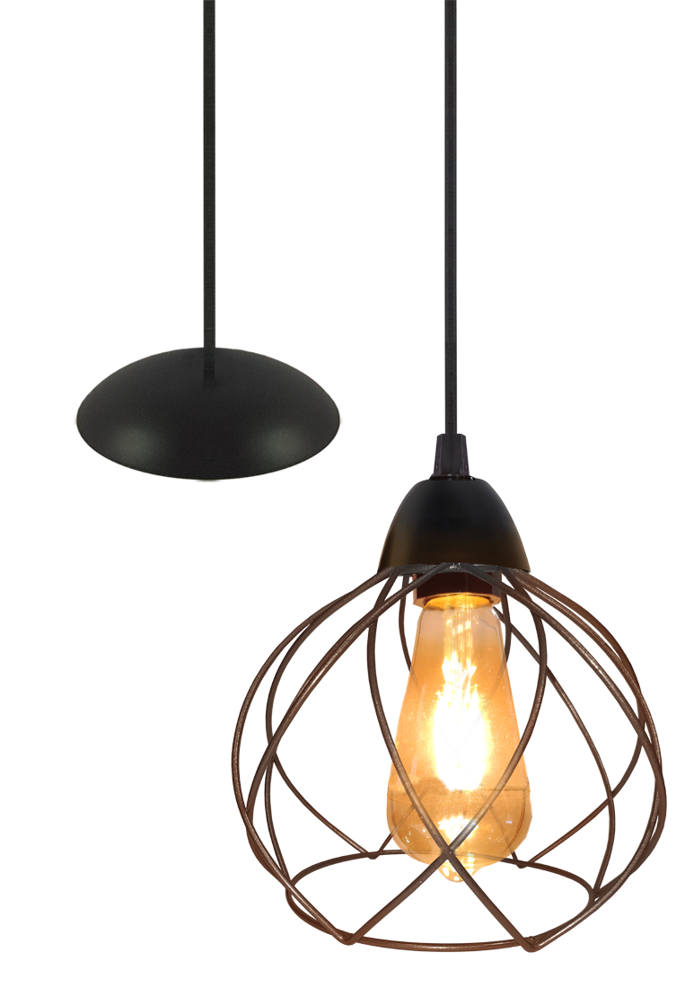 Pendente Aramado Crown preto                                                                        