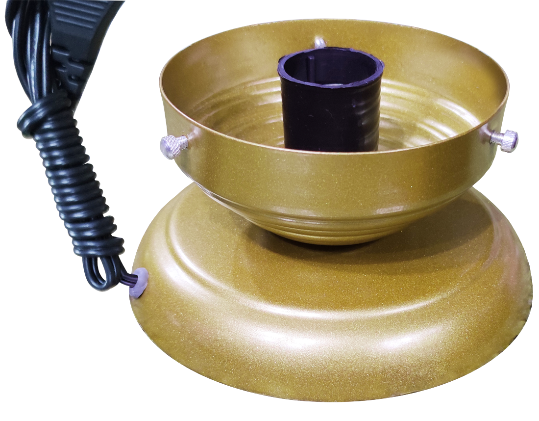 Abajur Bola de Cristal Dourado Sem Vidro Kit                                                        