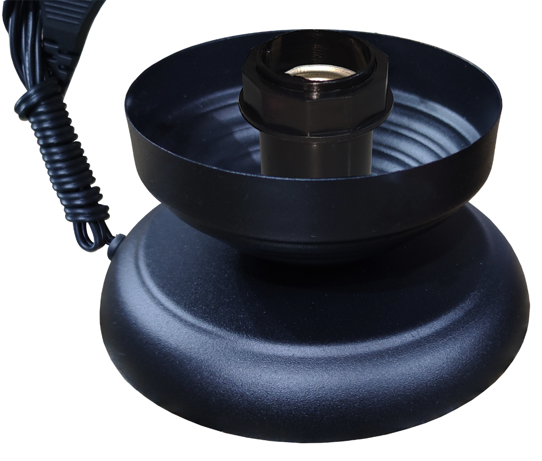 Abajur Sensitive Preto Sem Vidro Kit                                                                