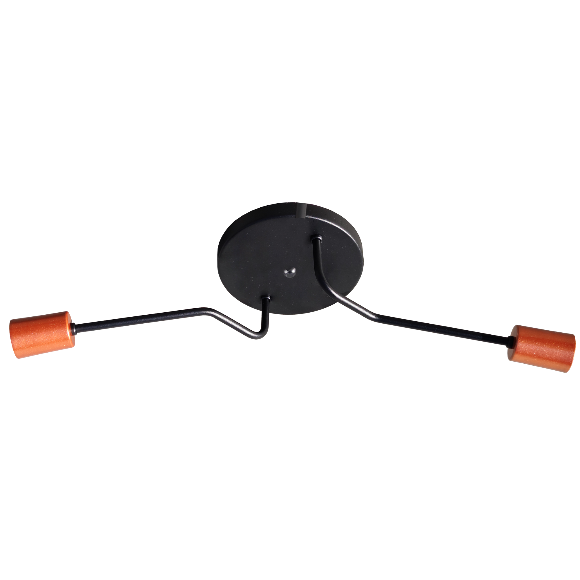 Lustre Sputnik Preto Com Cobre /2                                                                   