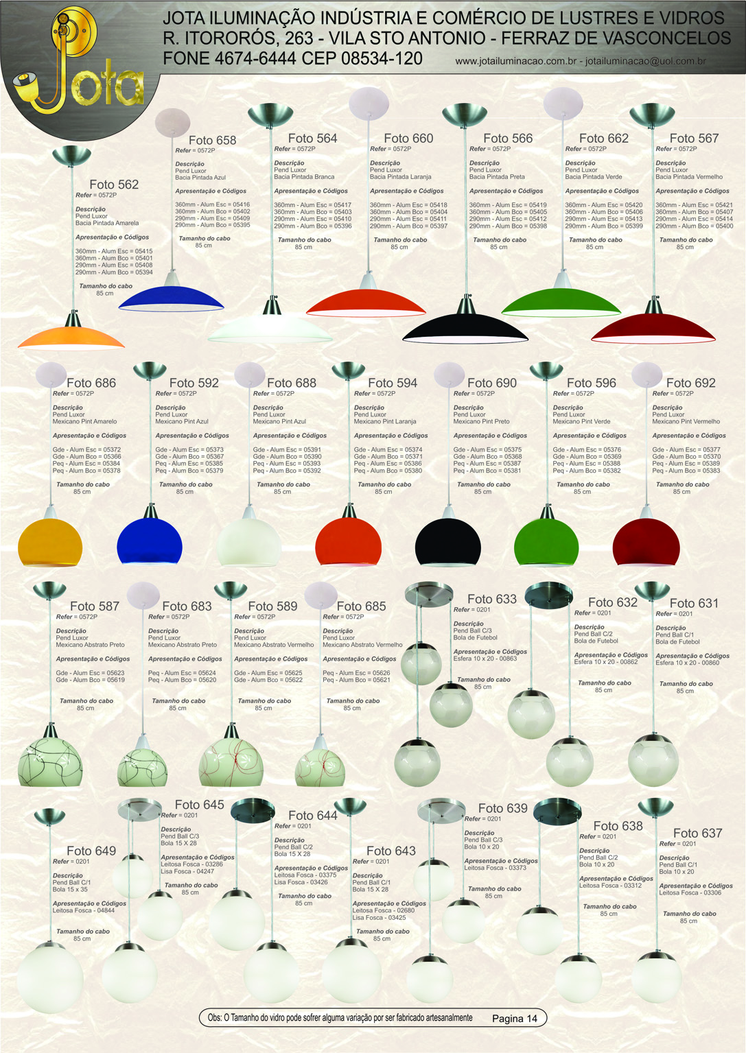 P�gina 11 - Linha de Pendentes com Vidro Decorado (Parte 08)